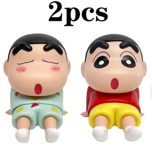 Bandai | Crayon Shin-Chan Figure Phone Stand Holder Kawaii Cartoon Desktop Ornament Smartphone Bracket Desk Decor Birthday Gift