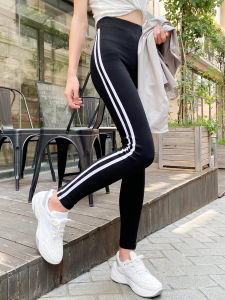 High-Waist Cotton Yoga Pants Womens Extended Length Slimming Tight Nine-Length Pure Cotton Elastic Bottoming Pants