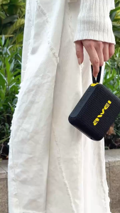 AWEI KA20 Portable Wireless Bluetooth Speaker with built-in cables and carrying strap.