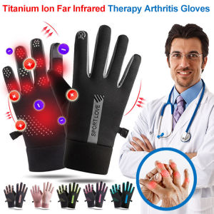 Titanium Ion Treatment Gloves Anti-lost Clip Fashion Letter Stamping Windproof Gloves Windproof and Warm 钛离子远红外治疗关节炎手套