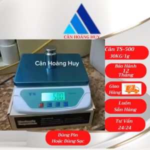 Cân điện tửcân nhà bếpcân để bàn TS-500 (30kg/1g) một màn hình trước ( 2 chế độdùng pin hoặc sạc ) CÂN HOÀNG HUY
