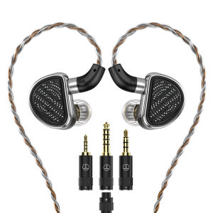 TRN TA4 2BA + 2DD Knowles ไฮบริดหูฟังแบบ In-Ear เพิ่ม Faeal PU กล่องเก็บของสี่เหลี่ยมมีความสะดวกสบายในการสวมใส่ปลั๊กอุดหูกึ่งเปิดหลังออกแบบ HiFi เสียงเบสคุณภาพสูงพร้อมช่องเสียบ3.5/2.5/4.4มม. หูฟังสำหรับเล่นเกมกีฬาสำหรับผู้เล่นสมาร์ทโฟนคอมพิวเตอร์