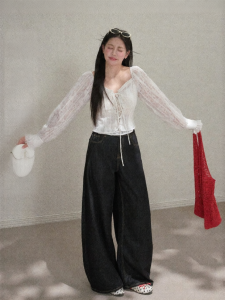JULULOOK | Áo Sơ Mi Trắng Đan Lụa Hình Bướm Plus Size