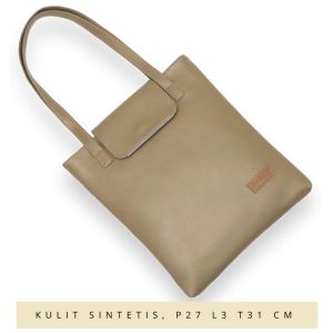 tas wanita Tote bag wanita polos bahan kulit sintetis buat kuliah model kantong