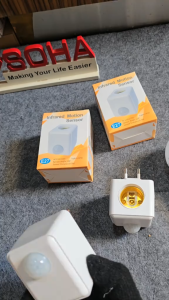ART-082 Fitting Lampu Bohlam Sensor Gerak Otomatis Nyala PIR Sensor Steker Lampu Soket E27 Sensor Lampu
