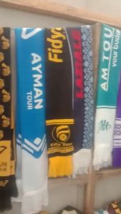 SYAL SCRAF RAJUT COSTUM COMPUTER DIGITAL / UMROH /BOLA MINIM ORDER100 PCS