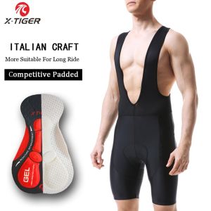 X-TIGER Cycling Bibs Shorts Bike Tights Triathlon 5D Gel Padded Pro Bicycle Shorts Breathable Man Mountain Biking Shorts