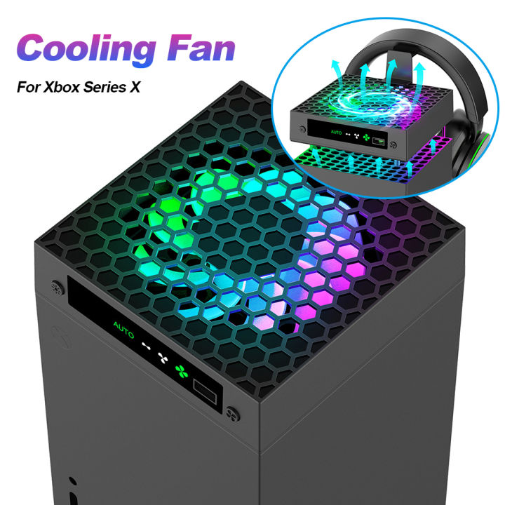 RGB Cooling Fan 3 Levels Adjustable Speed USB Top Cooler Fan with
