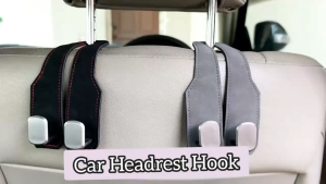 Car Headrest Double Hook Back Seat Bag Hanger | Cangkuk Kereta Tahan Beban 20KG Tahan Lama Gantung Bag Strong Car Hook