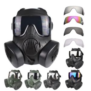 Zlangsports Tactical Mask&ZL4/M50/FM54 Lenses Full Face Airsoft Mask Protective for Shooting Hunting Riding Training CS Cosplay