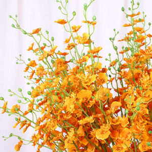 Simulation 5 Fork Long Brush Holder Floor Dancing-Lady Orchid Simulation Flower Special Offer 10 Bouquet Northern Europe High Quality Fake Flower and Decorative Flower