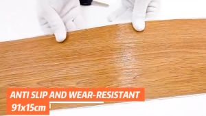 91*15CM*1.5MM Vinyl Floor Sticker Self Adhesive PVC Floor Stickers Tiles Home Office Decorate PVC Tiles Resist Scratching Wear Resistant Floor Decoration