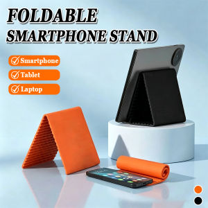 Portable Foldable Silicone Phone Holder Adjustable Phone Holder Bendable Freely Into Any Shape Multi-Angle Adjustable Stand For Tablet Laptop Desk Travel Non-Slip Bed Office Treadmill