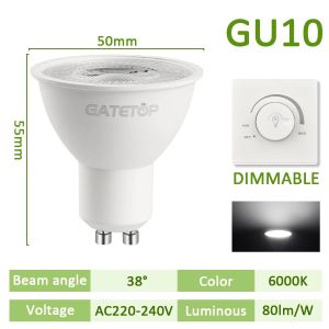 1-10pcs Energy Spot GU10 Base LED Light Bulb Dimmable 4000K 6000K 220V 240V 50W Halogen Replacement for Landscape Track Lighting