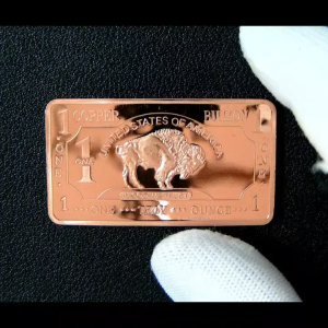 1 Troy Oz Buffalo .999 Fine Copper Bar CMC 1 Oz Copper Bar COPPERMAN