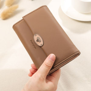 Fashion Women Medium Wallet Folding Girl Wallet Pu Leather Coin Purse Female Card Holder