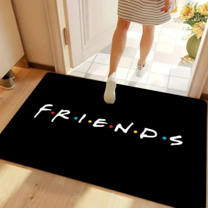 VIKAMA Ill Be There For You Friends TV Show Quote Colorful Art Flannel Door Mat Non Slip Entryway Bedroom Living Room Home Soft