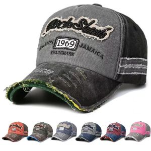 New High Quality Washed cowboy letters Cotton Cap For Men Women Adjustable Autdoor Sun protection hat Rock Shark Baseball Caps