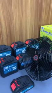 FM888 PLUS 8 inches Lithium Rechargeable Fan Powerbank WITH USB & Type-C Slot Cordless Electric Fan
