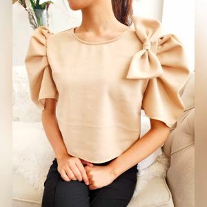 ARAModern Filipianiana Graduation Wedding Anniversary Birthday Puff Sleeves with Ribbon Top Blouse   - xs to large - classy and elegant - timeless top - casual or party top - classic top - super kapal ng tela - hindi kayo magsisi - our aim is to produce q