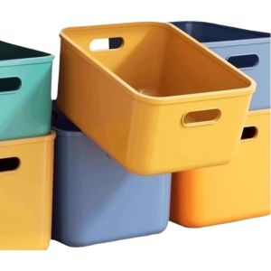 Colorful Plastic Rectangular Drawer Kitchen Desktop Storage Box Cosmetic Organizer Household Toy Snack Living Room Arrangement