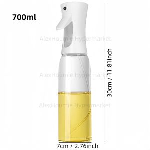 700ml Kitchen Oil Spray Bottle Cooking Olive Oil Sprayer Pneumatic Spray Bottle Fitness Barbecue Spray Oil Dispenser