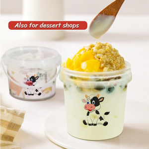 Nexlent 1L 0.3L 0.5L Bucket with Seal Clear Storage Plastic Container Pail Food Packaging Canister