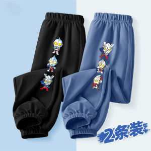 น้ําแข็ง ผ้าไหม ฤดูร้อน บาง ลำลอง การ์ตูน เด็กชาย กางเกง ป้องกันยุงยาว กางเกงขายาว ใส่สบาย ระบายอากาศได้ดี ผ้าฝ้าย Mid เอว เสื้อผ้าเด็ก