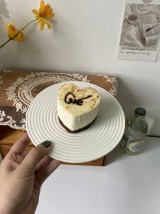 Nordic Pure White Ceramic Dessert Plate Small Snack Cake Tray Sushi Dish Platter Matte Surface Adult round Dinnerware