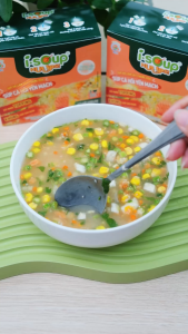 ISOUP HUUPS! – SÚP CÁ HỒI YẾN MẠCH (HỘP 3 VIÊN) - Súp Ăn Liền Sấy Thăng Hoa