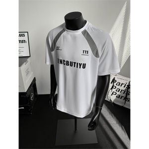 American Retro Quick Dry Short Sleeve Mens T-shirt Summer Youth Breathable Basketball Training Sports Half Sleeve T-shirt