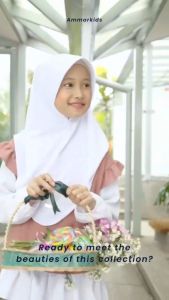 Set Blouse Gamis Anak Tanggung Perempuan Umur 8 10 12 Tahun Haneen One Set by Ammar Kids