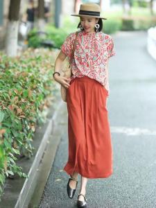 Casual Breathable Lightweight Floral Print Shirt Womens Summer New Style 2025 Elegant Half Skirt Set Polyester Fiber Short Sleeve Button Closure