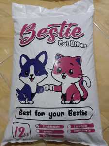 12 LT- Pasir Gumpal Wangi Kucing BESTIE dan MAGGIE Bentonite Cat Litter - READY STOCK