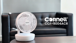 Cornell 3D Air Circulator Fan 9" | CCF-9004ACR (Desk Oscillation Table Fan with Remote High Velocity Fan Mistral MAC7001 Kipas Meja)