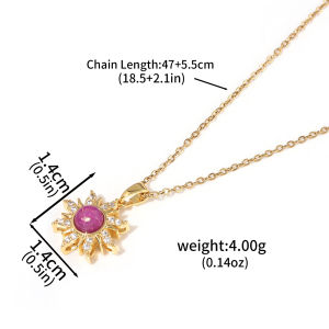 2PCS/Lot Anime Princess Long Hair Sun Crystal Crown Charm Necklace Rapunzel Rhinestone Girl Gift Pendant Chain Elegant Jewelry