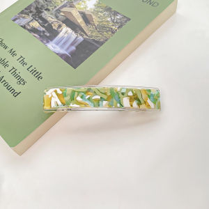 K-style Acetate Hair Claw Large Grip Elegant Fancy Green Back Head Updo Shark Clip Hair Accessories Headdress