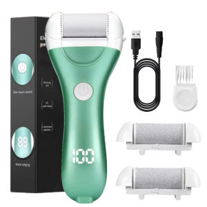 Portable Electric Vacuum Adsorption Foot Grinder Electronic Foot File Pedicure Tools Callus Remover Feet Care Sander Green 2Pcs