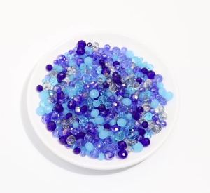 Blue Multicolor Rondelle Austria faceted Crystal Glass Beads Loose Spacer Round Beads for Jewelry Making Summer Style Wholesale