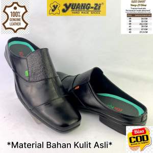 Yuang-Zi Sepatu Sendal Bustong Slop Pria / Sepatu Sendal Formal Selop Acara Pesta