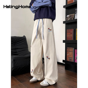 HetingHOME | Hetinghome Loose Straight Leg Casual Pants For Men Autumn Trendy Brand Couple Loose Fit American Style Long Trousers