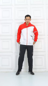 Stelan seragam jaket celana Training olahraga running gym bahan parasut mikro premium