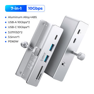 ORICO | ORICO-USB 3.2 Hub 6-Port Expansion with Power Connector 10Gbps Protocol High-Speed Transmission SD TF Card Fast Reading
