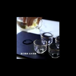 Japanese sake jug gift box sake glass whiskey glass hammer pattern glass wine dispenser wine warmer set玻璃温酒器
