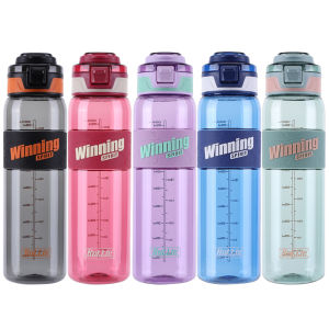 1000ml Motivational Water Bottle with Handle Portable Water Bottle Leakproof Water Kettle for Outdoor Travel Gym Fitness