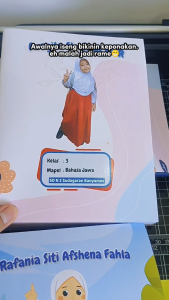 Paket 5 Buku Tulis Custom Nama dan Foto Bisa Requst isi Data Kelas Mapel dan Nama Sekolah