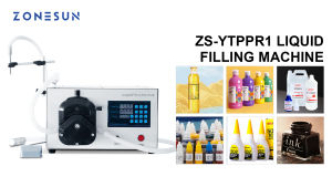 ZONESUN Peristaltic Pump Liquid ZS-YTPPR1 Filling Machine 10L/min Beverages Water Bottle Filler Oil Pigment Ink Glue Packaging