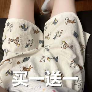 Cartoon Cute Pajama Pants Womens Shorts Pure Cotton Summer Crayon Xiaoxin Summer Can Be Outwear Large Trunks Casual Homewear Pants