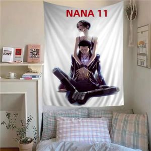 VIKAMA NANA Anime Sợi Polyester Thảm Manga Nhật Bản Treo Tường Trang Trí Cho Phòng Ngủ Ký Túc Xá Có Thể Giặt Bằng Máy Nhà Nghệ Thuật