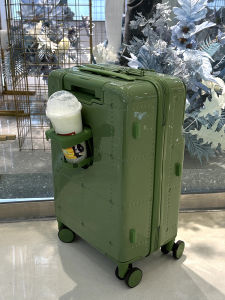 Residane New Multifunctional Front Opening Luggage Small 20 Inch Cabin Bag Womens Leather Suitcase Fashionable Travel Bag